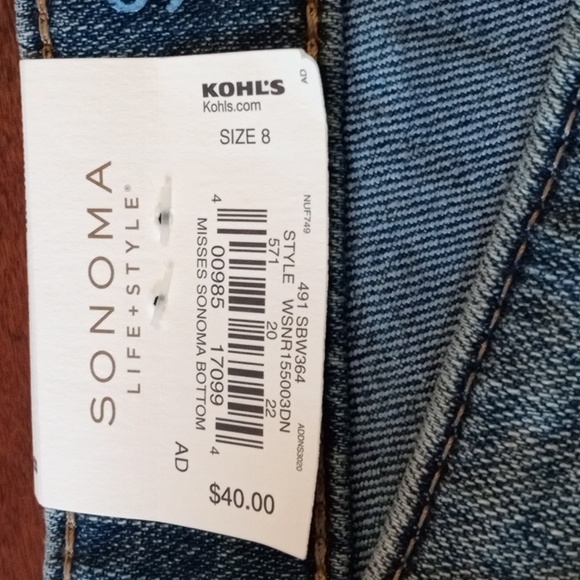 Sonoma Misses boyfriend jeans Size 8 - Picture 2 of 3